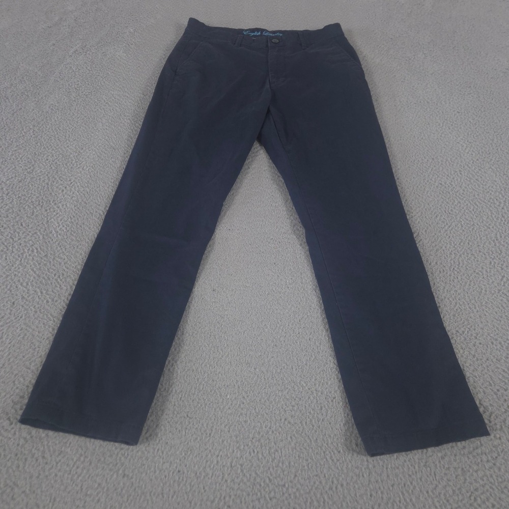 English Laundry Pants Mens 30x30 Navy Blue Slim Straight Leg Stretch Chino Twill